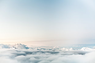 areal photography of nimbus cumulus clouds
