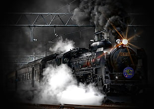 train on railway HD wallpaper