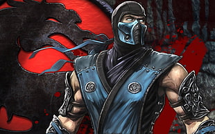 Mortal Kombat X Subzero Ninja illustration, Mortal Kombat, Sub-Zero, mask