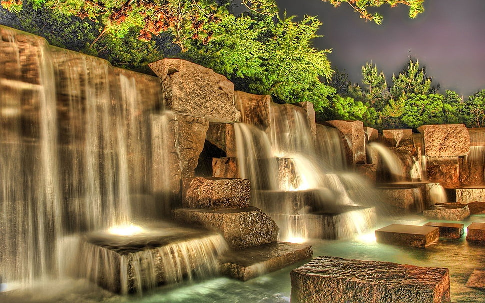 falls painting HD wallpaper