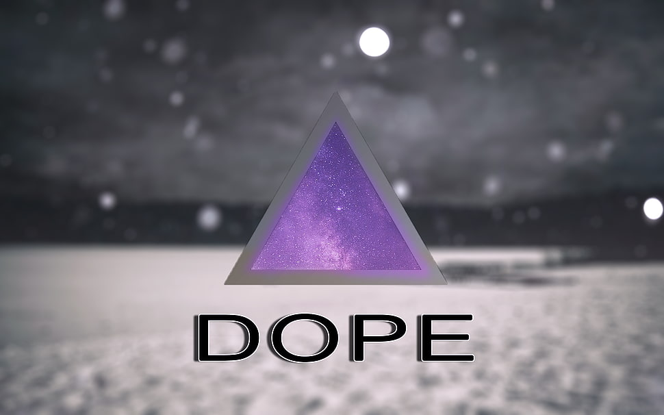 Dope text, triangle, space, star trails, dope HD wallpaper