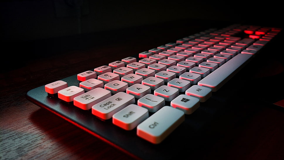 black and white computer keyboard HD wallpaper