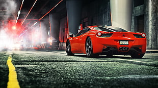 red ferrari 458, Ferrari, Ferrari 458, car, red cars