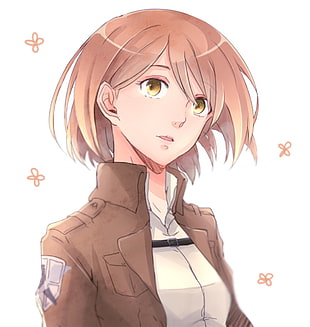short brown-haired female anime character