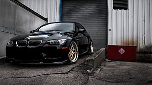 black sedan, car, BMW, BMW E92 M3, black cars HD wallpaper