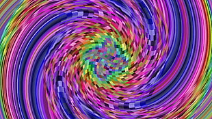 purple and green swirl, colorful, abstract, artwork