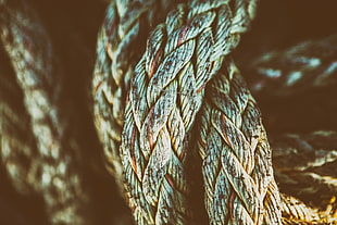 grey rope closeup photo