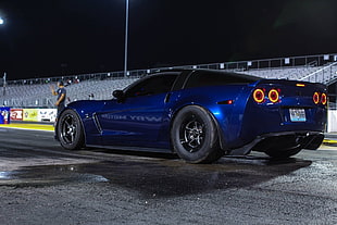 blue Corvette CX7, car, Corvette, blue cars