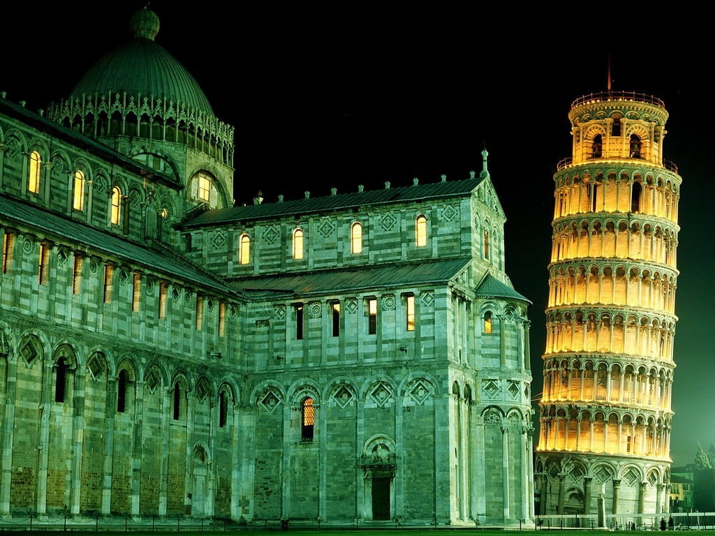 green and brown wooden house miniature, Leaning Tower of Pisa, Italy