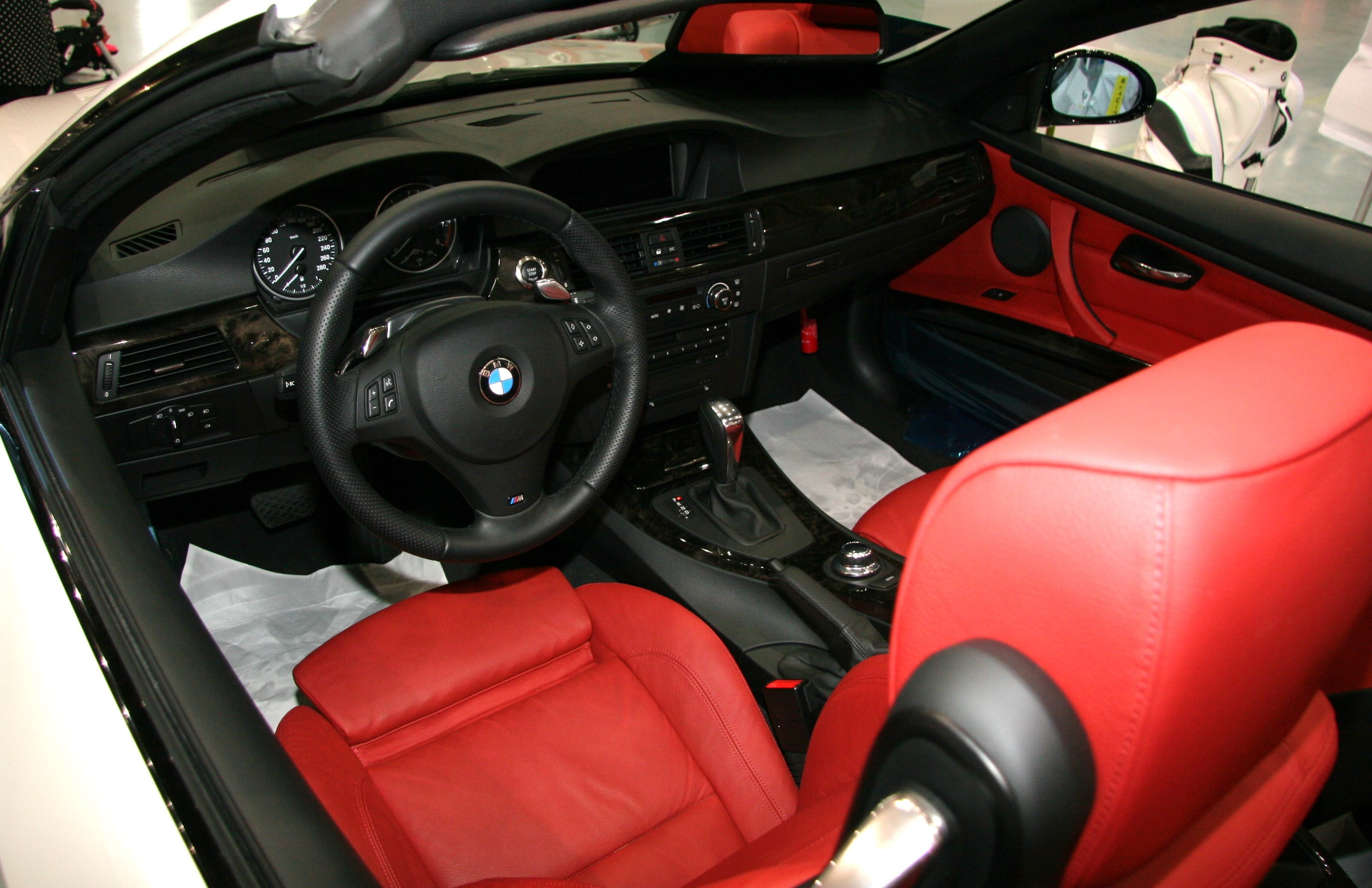 Red And Black Car Interior Car Car Interior Vehicle Bmw