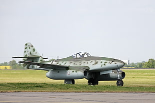 gray German Luftwaffe plane, Me262, World War II, military aircraft, aircraft
