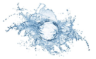 water splash illustration HD wallpaper