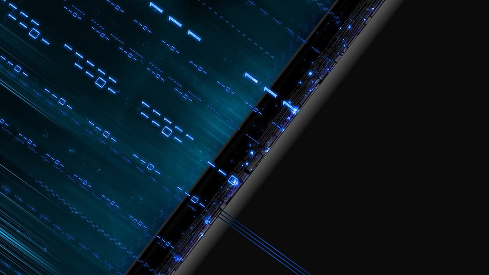 technology, blue, binary, computer HD wallpaper