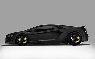black coupe illustration, car, Audi