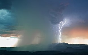 lightning hitting ground HD wallpaper