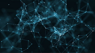 blue dot with lines digital wallpaper