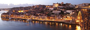high-rise building, Porto, invicta, night, lights