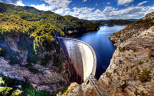 water dam, nature, Australia, river, dam