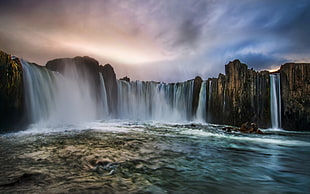 time-lapse photography of waterfalls, nature, landscape, waterfall, water