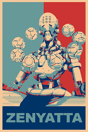 Zenyatta illustration, propaganda, Zenyatta (Overwatch), Overwatch, Gamer HD wallpaper
