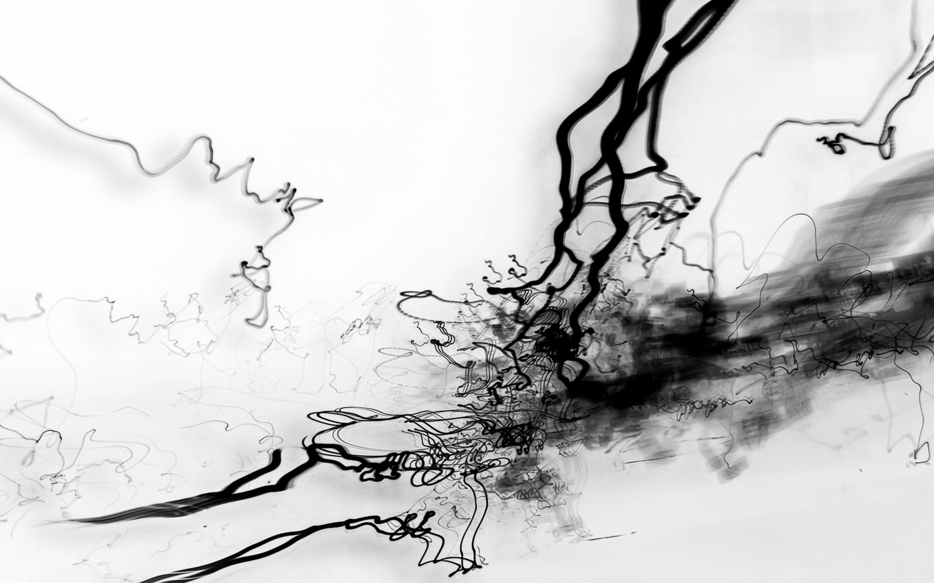 Black and white abstract painting, abstract HD wallpaper | Wallpaper Flare
