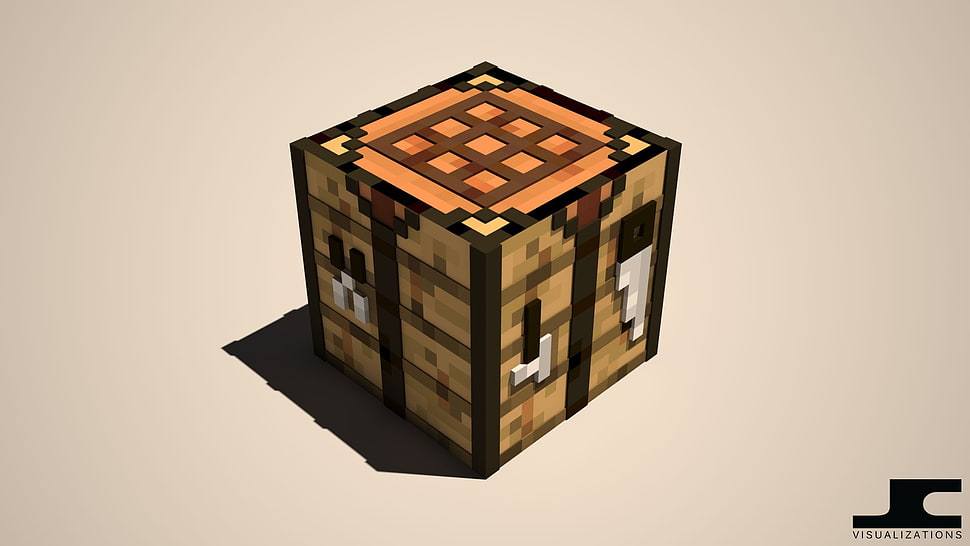 Minecraft box, Minecraft, cube HD wallpaper