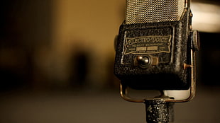 black Electro-Voice condenser microphone, microphone HD wallpaper