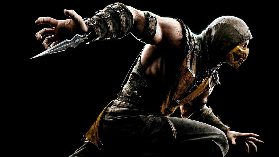 Mortal Kombat Scorpion digital wallpaper HD wallpaper