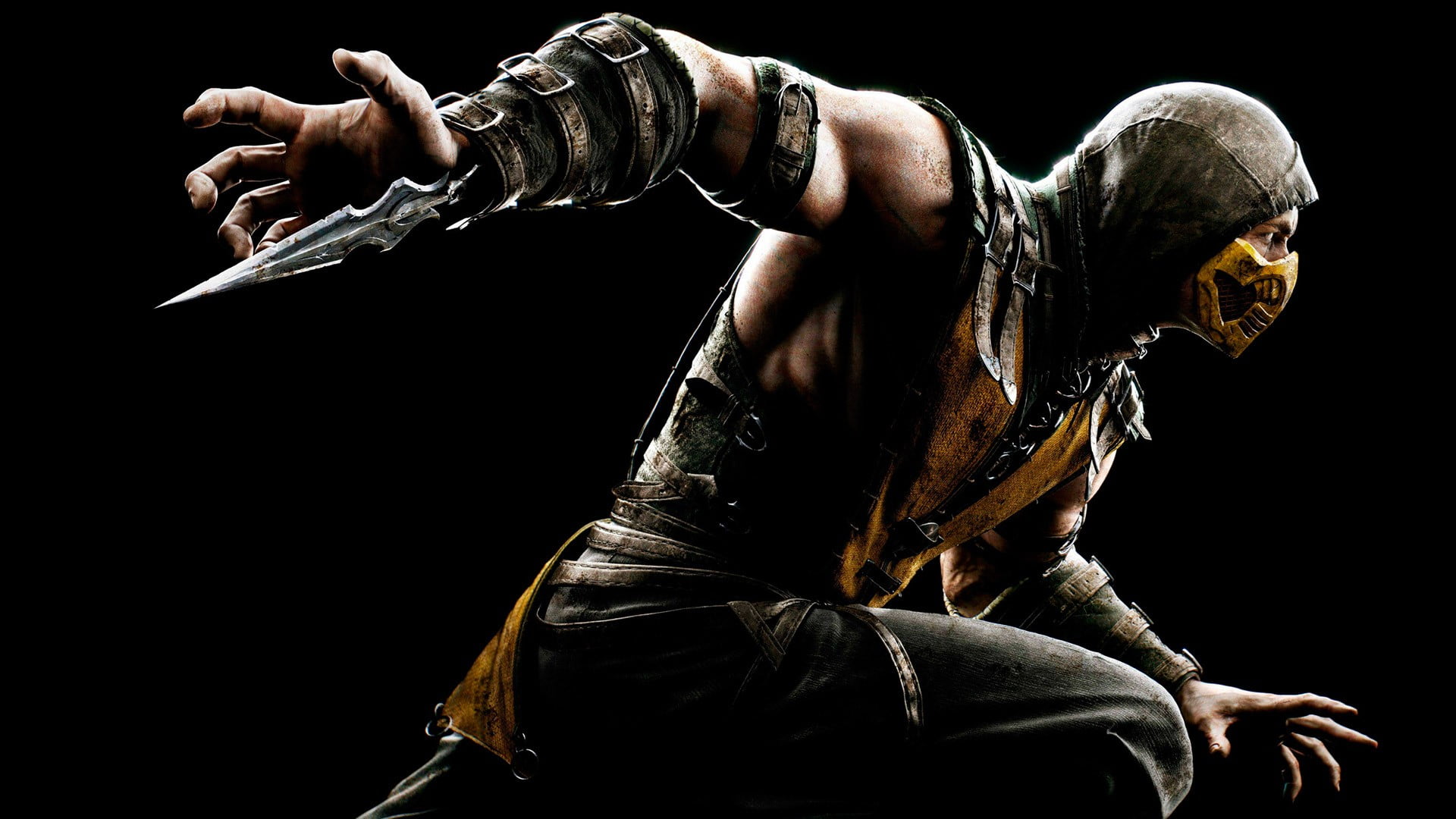 Mortal Kombat Scorpion digital wallpaper