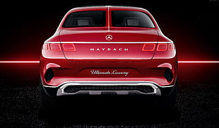 red Maybach luxury car