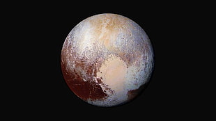 gray moon, Pluto, space, Solar System, astronomy