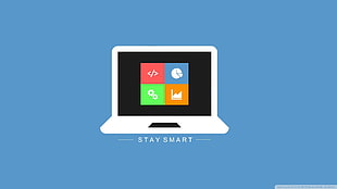 Stay Smart, computer, minimalism HD wallpaper