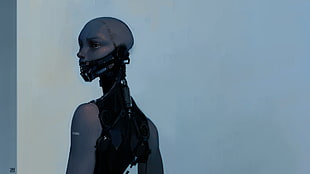 robot character wallpaper, robot, science fiction