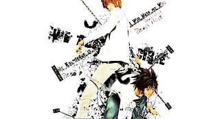 Death Note wallpaper, Death Note, Yagami Light, Lawliet L, anime