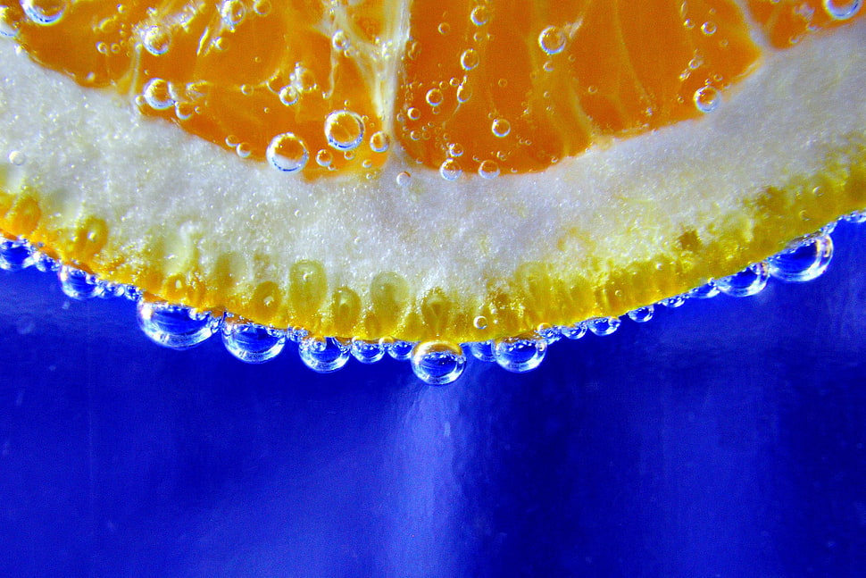 orange, white and yellow fruit close up photo HD wallpaper