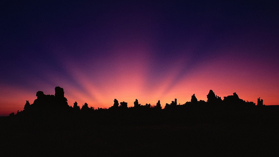 black and white abstract painting, sunset HD wallpaper
