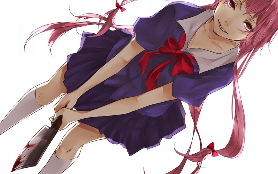 anime girl character in sailor uniform HD wallpaper