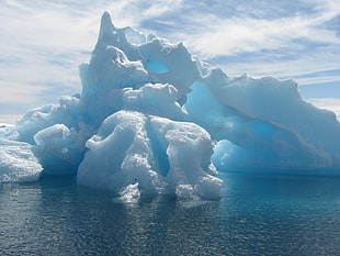 white iceberg, Arctic, ice, water HD wallpaper