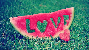 slice watermelon with love