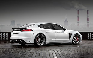 white 5-door hatchback, TopCar, Porsche, Porsche Panamera Stingray GTR, Porsche Panamera HD wallpaper