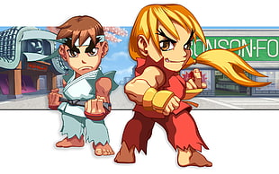 Street Fighter Ryu and Ken HD wallpaper