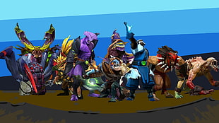assorted-character figures, Dota 2, Steam (software), Slark, Faceless Void