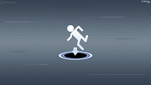 stick figure about to fall in hole clipart, Portal (game), Chell, Aperture Laboratories, video games