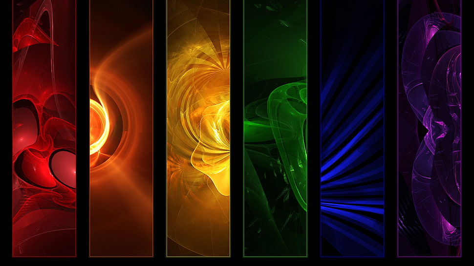 red, orange, yellow, green, blue, and purple abstract wallpaper, abstract, colorful HD wallpaper