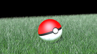Pokemon Poke Ball, grass, Poké Balls, digital art HD wallpaper