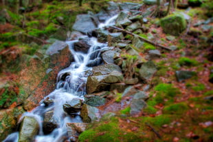 time lapsed photography of water flows HD wallpaper