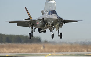 gray aircraft, F-35 Lightning II, Lockheed Martin, F-35B Lightning II, military aircraft