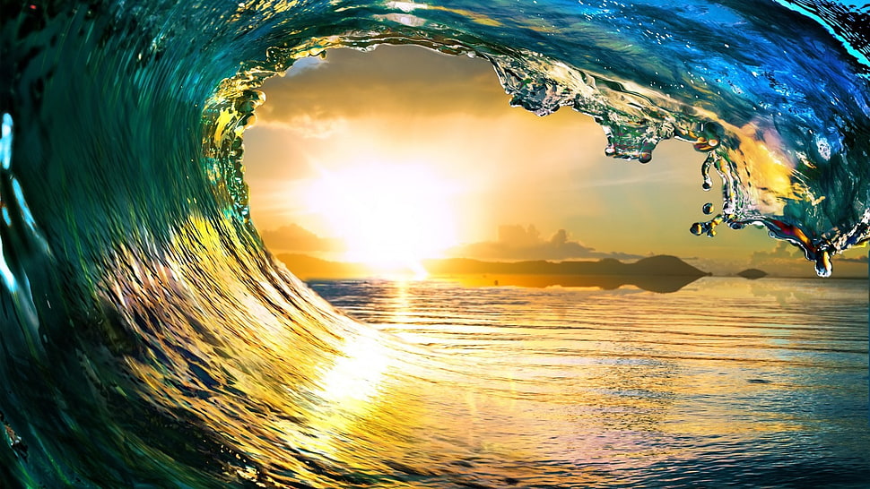 ocean wave, waves HD wallpaper