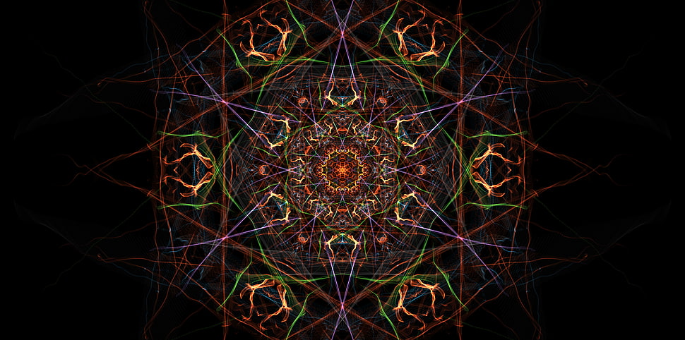 multicolored abstract wallpaper, fractal, abstract HD wallpaper
