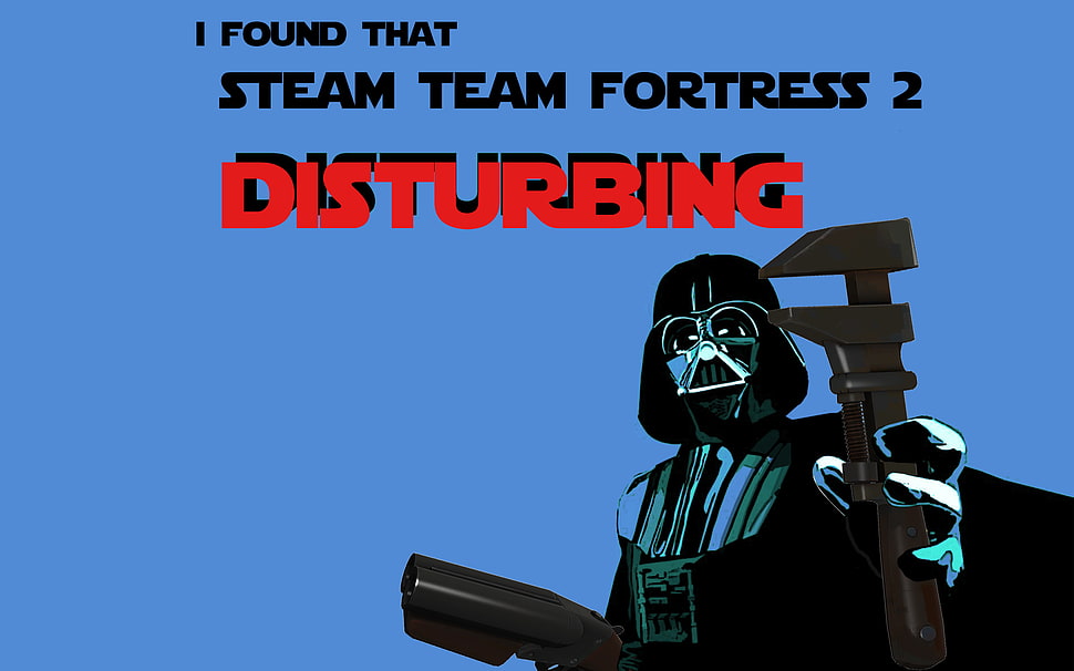 Steam Team Fortress 2 poster, Team Fortress 2, Steam (software), Darth Vader, humor HD wallpaper